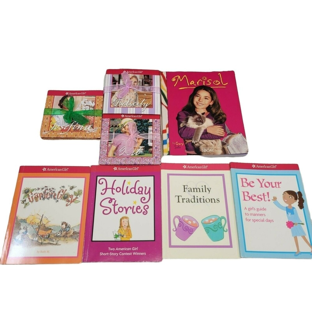 American Girl Book Lot Girls Multicolor Marisol Josefina Felicity Kit 7 Books